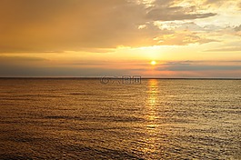 日落,海,反射