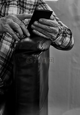 男子,智能手機,移動