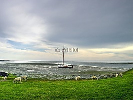 羊,船,島