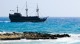 游船,海,海岸