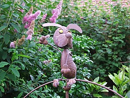 花園 gnome,金屬,狗