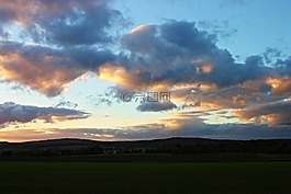 晚上云,wolkenspiel,westerwald