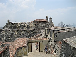 城堡,卡塔赫納,墻上