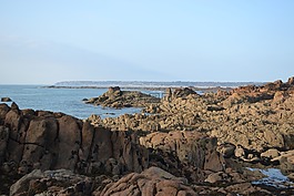 海景,球衣,巖