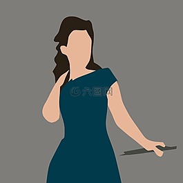 女子,立場,連衣裙