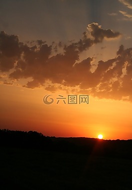 余輝,太陽,夏季