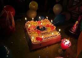 生日快樂(lè),蛋糕,蠟燭