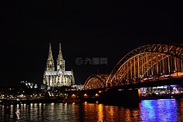 科隆,大教堂,hohenzollern 橋