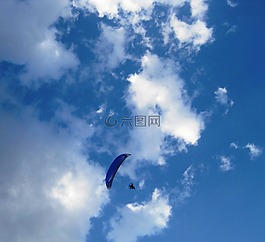 降落傘,藍(lán)色,漂流