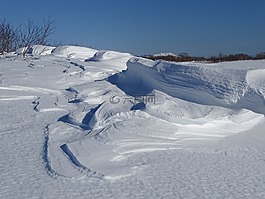 雪,冬季,sastrugi