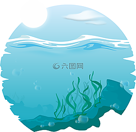徽標,海,葉面