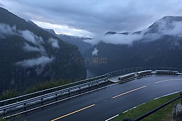 挪威,道路,云