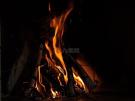 火灾,红色,黄色
