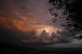 惡劣天氣,雷暴,利古里亞
