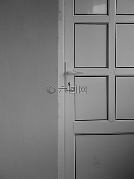 門,黑與白,處理