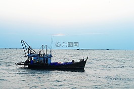 海岸橋,漁船,釣魚