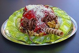 意大利面冰,冰,schokoeis