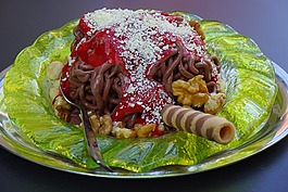 意大利面冰,冰,schokoeis