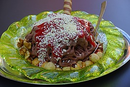 意大利面冰,冰,schokoeis