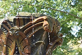 噴泉,公園,水