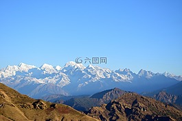 kalinchok,山,雪
