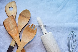 木材,靜物,餐具