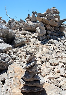 石頭,山,石材墻