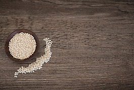 芝麻,種子,碗