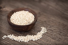 芝麻,種子,碗