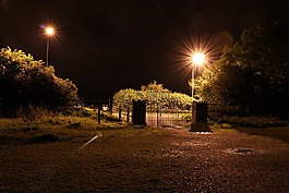 公園,黃昏,晚上