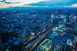 横滨,日本,日落