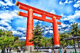 平安神宫,鸟居门,京都