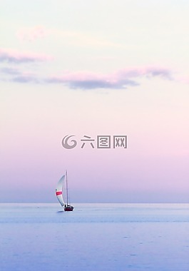 帆船,水,黃昏