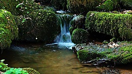 河,小瀑布,小流
