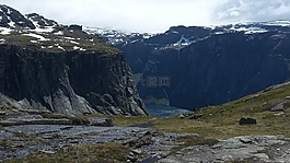 挪威,trolltunga,山