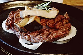 牛排,肉,餐飲