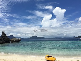 巴拉望岛,菲律宾,海滩