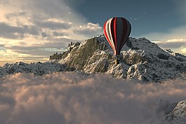 天空,戶外,山