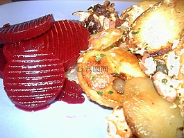 红菜头,炸土豆,土豆