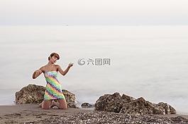 模型,婦女,時裝拍攝