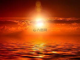 日落,云,冥想