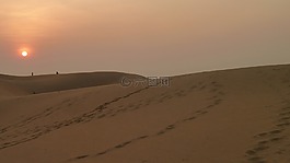 沙漠,日落,自然