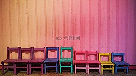 彩虹,椅子,聚落