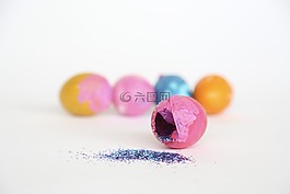 雞蛋,復(fù)活節(jié),五彩紙屑