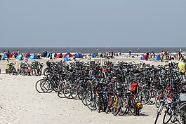 海灘,自行車(chē),沙灘