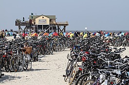 海灘,自行車(chē),沙灘
