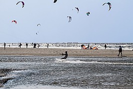海灘,風箏,風箏沖浪