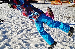 冬天,雪,跳