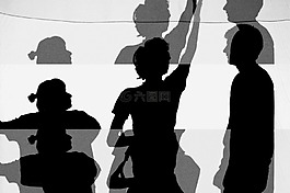 輪廓,黑色,白