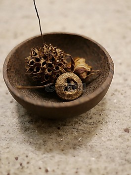 秋,干花,碗
